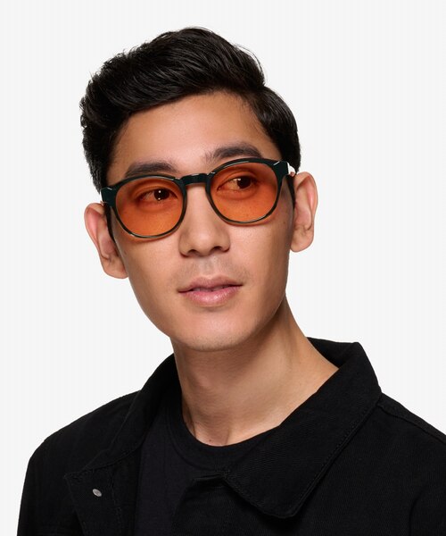 Flamingo Green AcetateSunglass Frames for Men from EyeBuyDirect