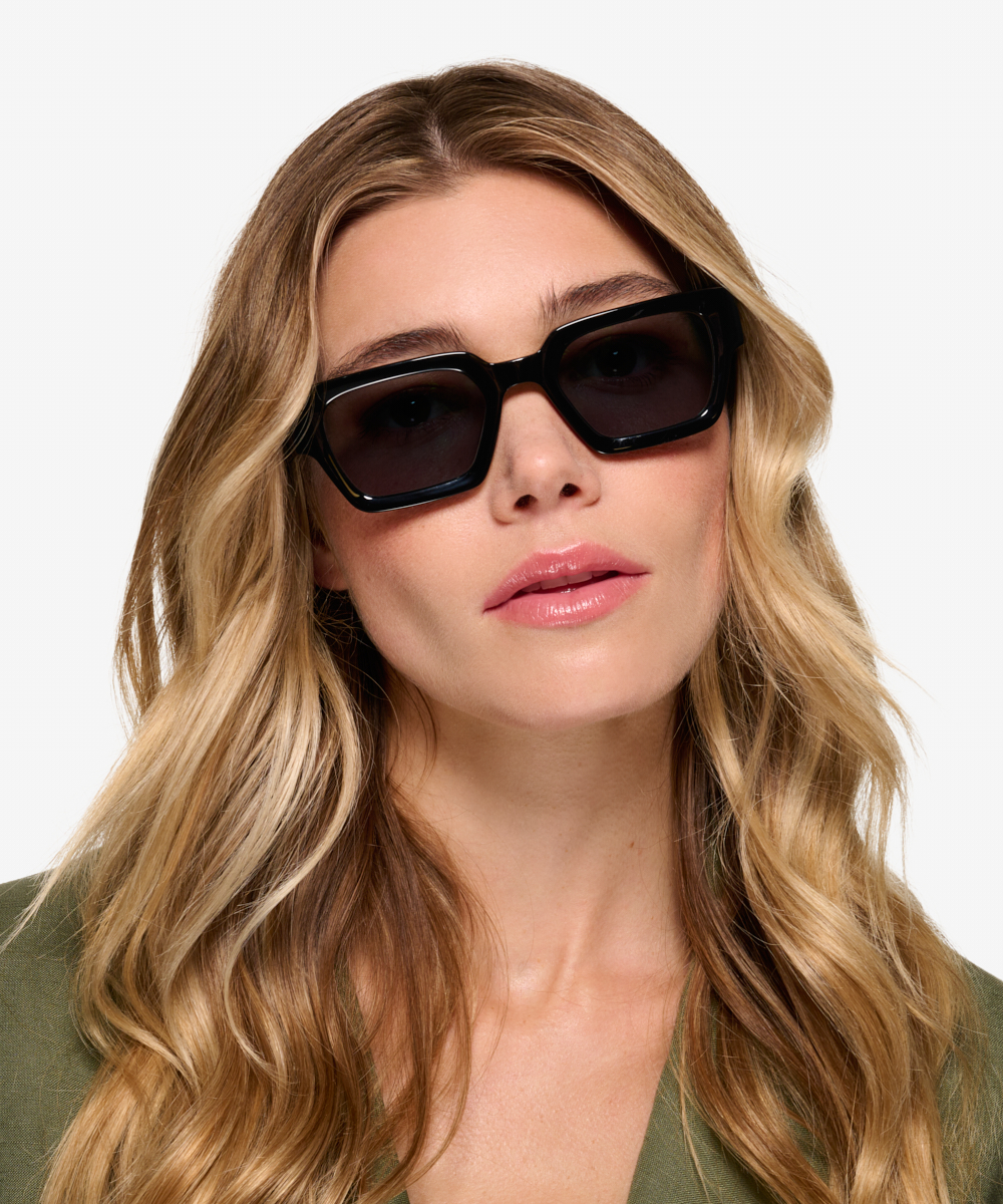 Pomade Rectangle Black Frame Prescription Sunglasses Eyebuydirect