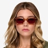 Pomade Translusant Peach AcetateSunglass Frames for Women from EyeBuyDirect