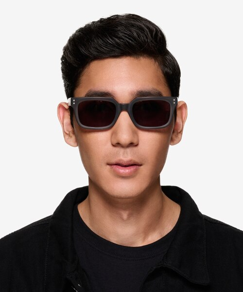 Golden Matte Gray AcetateSunglass Frames for Men from EyeBuyDirect