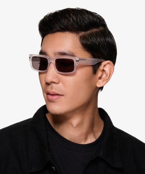 Croquet Matte Light Smoke AcetateSunglass Frames for Men from EyeBuyDirect