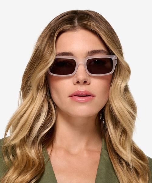 Matte Light Smoke Croquet -  Acetate Sunglasses