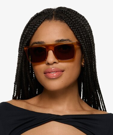 Clear Brown Matz -  Acetate Sunglasses
