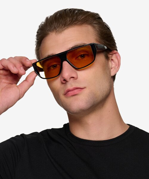 Lina Black AcetateSunglass Frames for Men from EyeBuyDirect