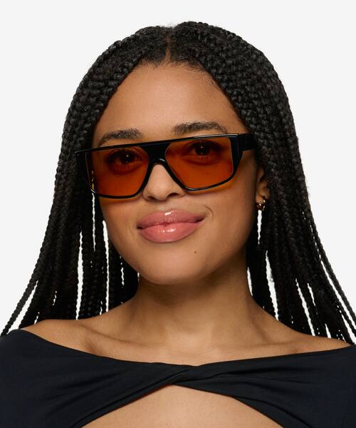 Black Lina -  Acetate Sunglasses