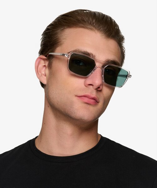 Zirfas Crystal Clear AcetateSunglass Frames for Men from EyeBuyDirect
