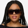 Bruno Striped Brown AcetateSunglass Frames for Women from EyeBuyDirect