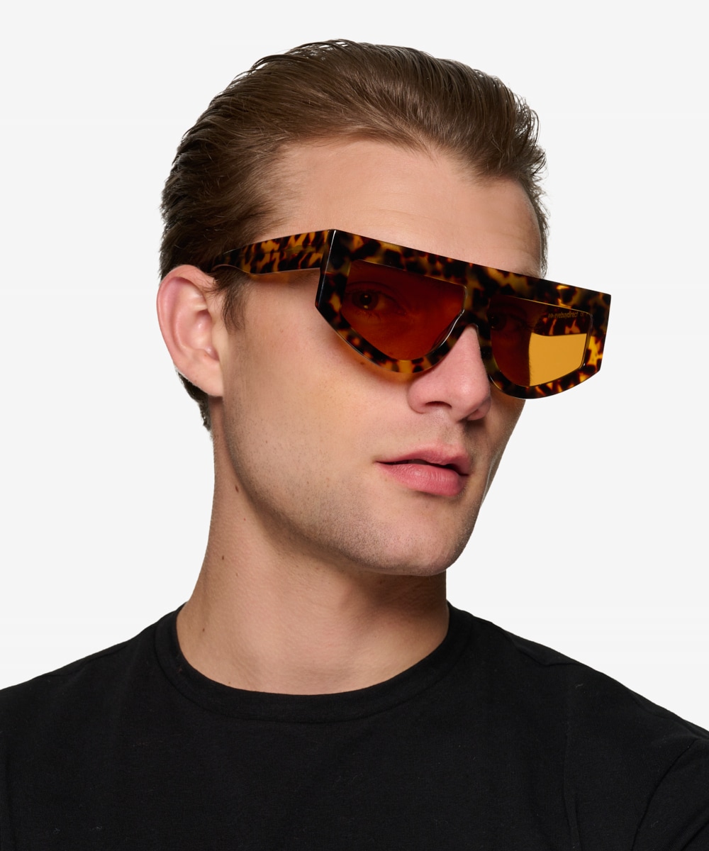 Flat top clearance tortoise sunglasses