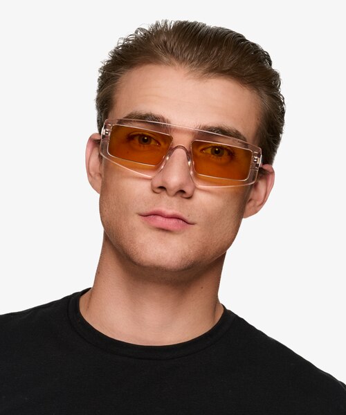 Hanna Crystal Nude AcetateSunglass Frames for Men from EyeBuyDirect