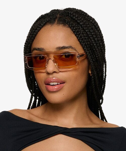 Hanna Crystal Nude AcetateSunglass Frames for Women from EyeBuyDirect