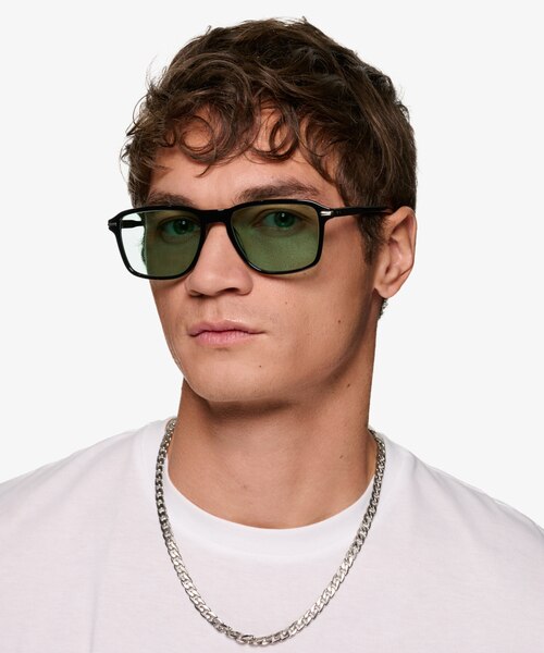 Ganzert Black AcetateSunglass Frames for Men from EyeBuyDirect