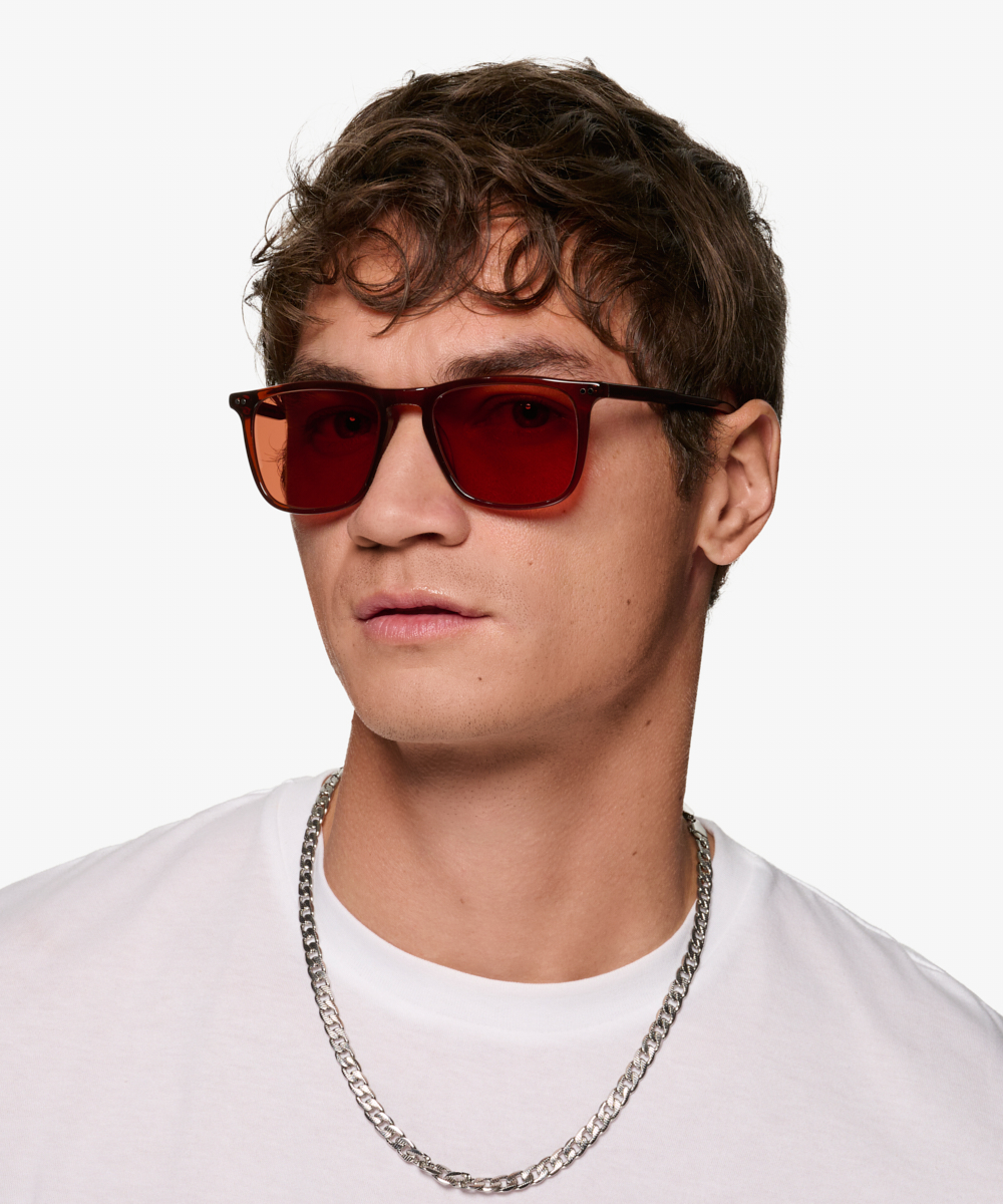 Clifton Square Dark Brown Frame Sunglasses For Men Eyebuydirect