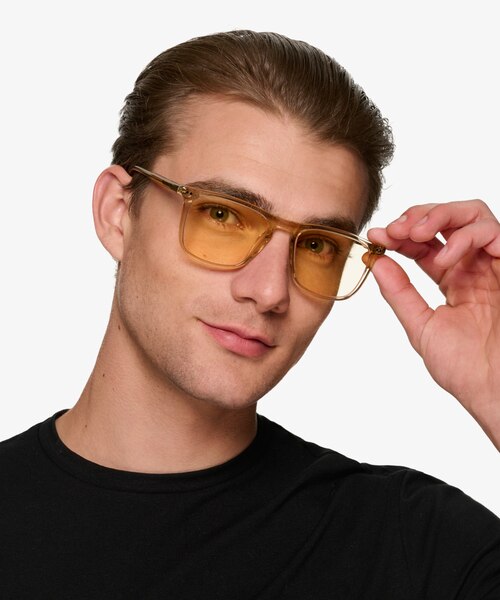Clifton Clear Champagne AcetateSunglass Frames for Men from EyeBuyDirect