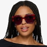 Glowing Blue Red Rainbow AcetateSunglass Frames for Women from EyeBuyDirect