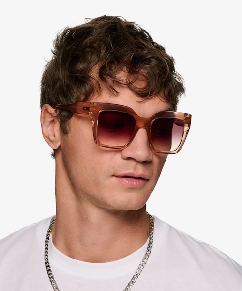 Sprout Crystal Champagne PlasticSunglass Frames for Men from EyeBuyDirect