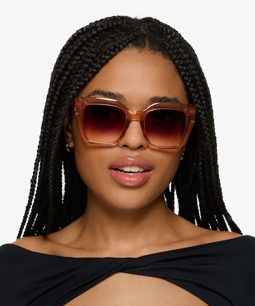 Sprout Crystal Champagne PlasticSunglass Frames for Women from EyeBuyDirect