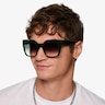 Sprout Crystal Green PlasticSunglass Frames for Men from EyeBuyDirect
