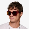 Sprout Crystal Red PlasticSunglass Frames for Men from EyeBuyDirect