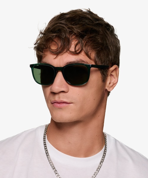 Airglow Crystal Green PlasticSunglass Frames for Men from EyeBuyDirect