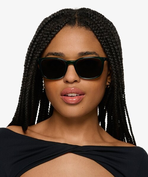Airglow Crystal Green Eco-friendlySunglass Frames for Women from EyeBuyDirect