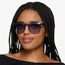 Spoondrift Crystal Blue Eco-friendlySunglass Frames for Women from EyeBuyDirect