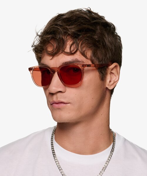 Moonglade Crystal Champagne PlasticSunglass Frames for Men from EyeBuyDirect