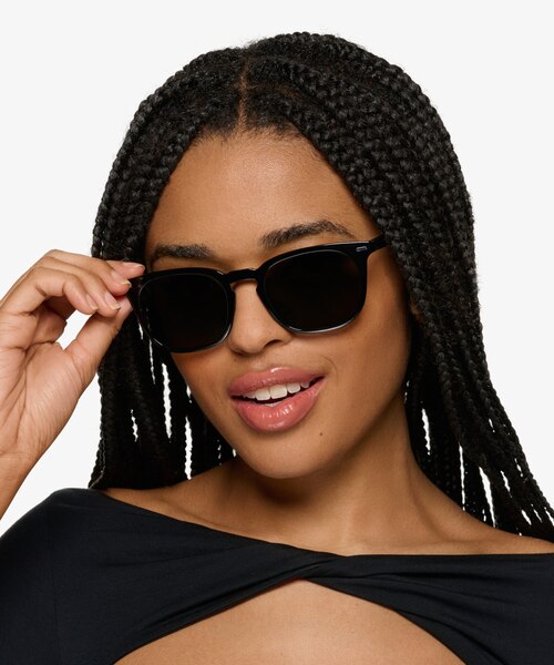 Moonglade Shinny Black Eco-friendlySunglass Frames for Women from EyeBuyDirect
