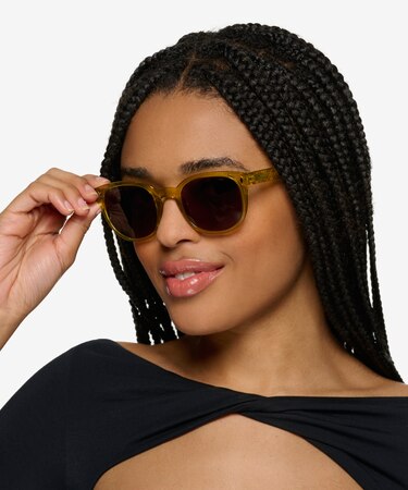 Crsytal Yellow Seabright -  Plastic Sunglasses