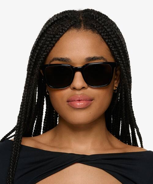 Shinny Black Coastline -  Eco-friendly Sunglasses