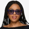 Coastline Crystal Blue Eco-friendlySunglass Frames for Women from EyeBuyDirect