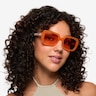 Gouache Milky Orange Flower AcetateSunglass Frames for Women from EyeBuyDirect