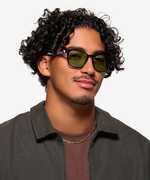 Graffiti Black Gray Camouflage AcetateSunglass Frames for Men from EyeBuyDirect