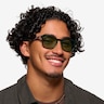 Graffiti Solid Dark Green AcetateSunglass Frames for Men from EyeBuyDirect