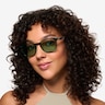 Graffiti Solid Dark Green AcetateSunglass Frames for Women from EyeBuyDirect