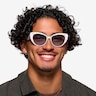 Gallery Floral Milky Nude AcetateSunglass Frames for Men from EyeBuyDirect