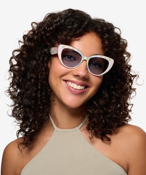 Gallery Floral Milky Nude AcetateSunglass Frames for Women from EyeBuyDirect