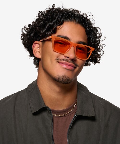 Dance Milky Orange AcetateSunglass Frames for Men from EyeBuyDirect