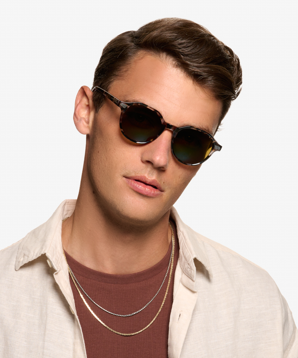 Beaux - Round Tortoise Frame Prescription Sunglasses | Eyebuydirect