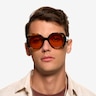 Bernadette Dark Spotty Tortoise AcetateSunglass Frames for Men from EyeBuyDirect