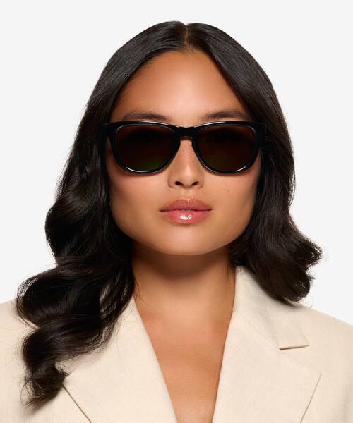 Shiny Black Frasier -  Eco-friendly Sunglasses