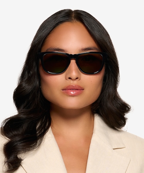 Frasier Shiny Black Alternative MaterialsSunglass Frames for Women from EyeBuyDirect