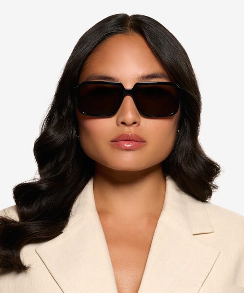 Kauri Shiny Black Eco-friendlySunglass Frames for Women from EyeBuyDirect