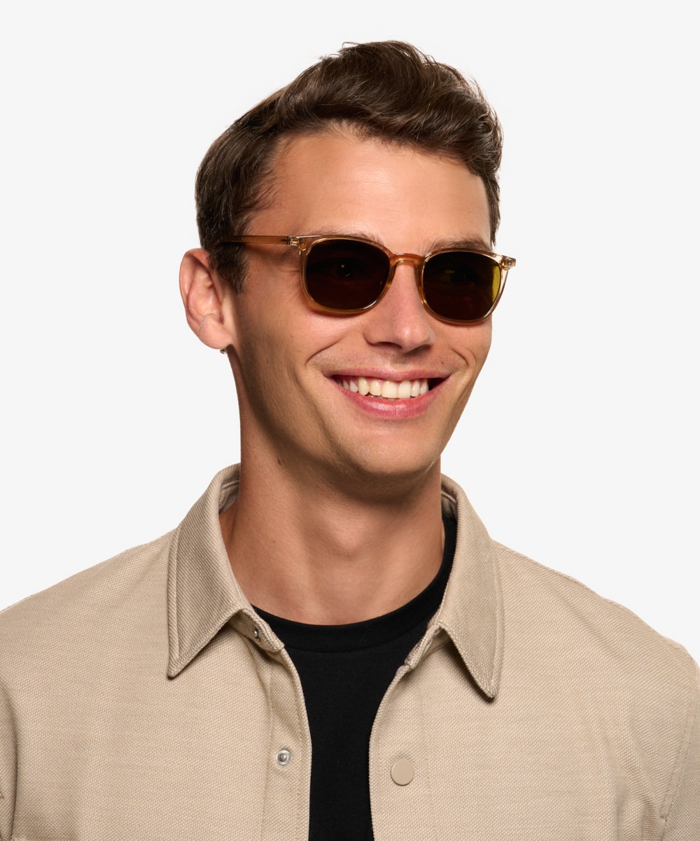 RAY-BAN Hexagonal Flat Lenses | Light brown Men's Sunglasses | YOOX