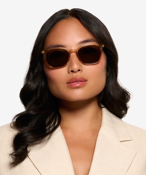 Redwood Crystal Light Brown Eco-friendlySunglass Frames for Women from EyeBuyDirect