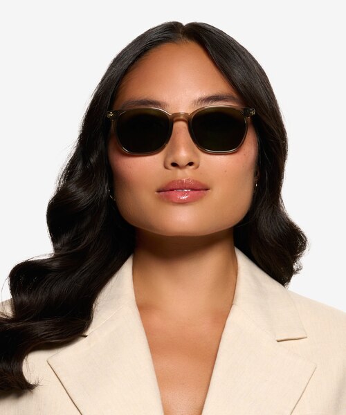 Redwood Crystal Smoke Eco-friendlySunglass Frames for Women from EyeBuyDirect