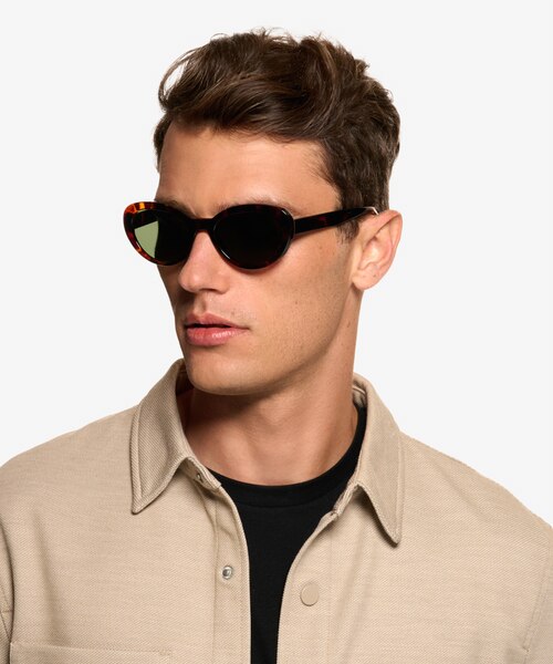 Nyssa Shiny Tortoise Eco-friendlySunglass Frames for Men from EyeBuyDirect
