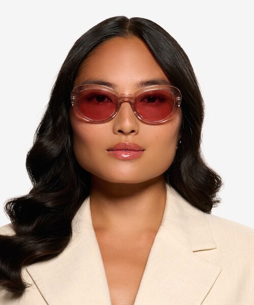 Nyssa Crystal Nude Eco-friendlySunglass Frames for Women from EyeBuyDirect