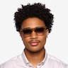 Ponga Translucent Light Brown AcetateSunglass Frames for Men from EyeBuyDirect