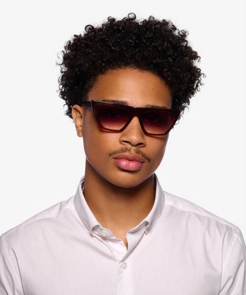 Ponga Translucent Dark Brown AcetateSunglass Frames for Men from EyeBuyDirect