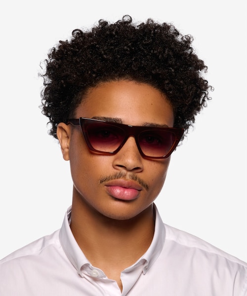 Ponga Translucent Dark Brown Alternative MaterialsSunglass Frames for Men from EyeBuyDirect
